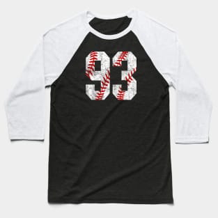 Vintage #93 Baseball Laces Baseball Mom Jersey Love Baseball Baseball T-Shirt